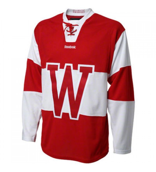 Custom Wisconsin Badgers Cardinal College NCAA Red White Hockey Jersey